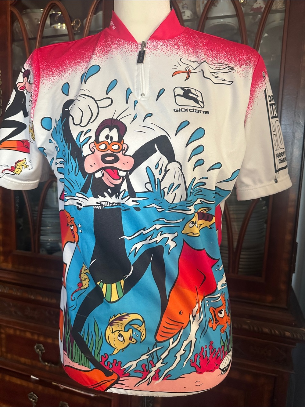 Disney Vintage Giordana  Mickey bicyclist jersey